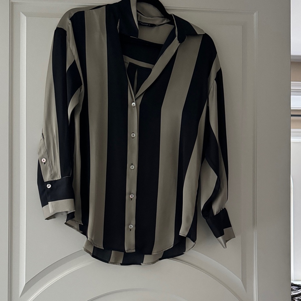 Striped Black and Gray Shirt